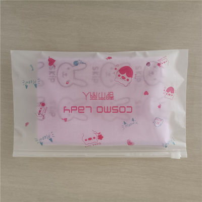 Custom Logo Kleidung Verpackung Reißverschluss Tasche für wiederverwendbare Frosted Kleidung Kunststoff