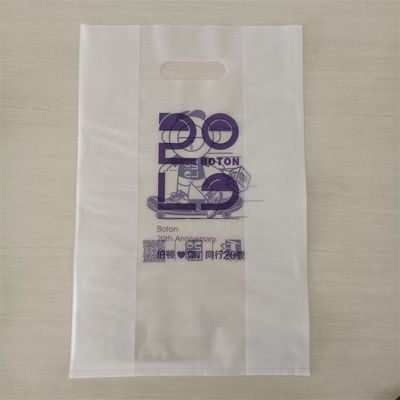 Durchsichtige Handtasche Hdpe Kunststofftasche Die Cut Polybag ODM/OEM gedruckte Einkaufstaschen
