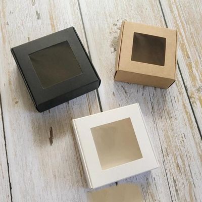 Quadratisch transparentes Handwerkspapier Zubehör Weiße Karte Geschenk Geschenk Direkt und Warmstempel