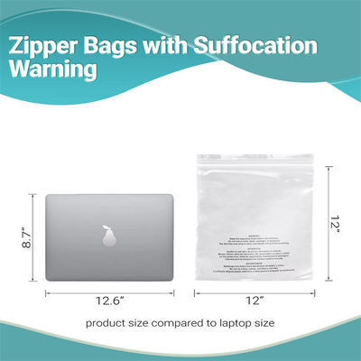 Sicherer Reißverschluss Custom Logo Druck Polybags für Erstickungswarnung und Sicherheit