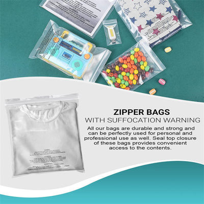 Sicherer Reißverschluss Custom Logo Druck Polybags für Erstickungswarnung und Sicherheit