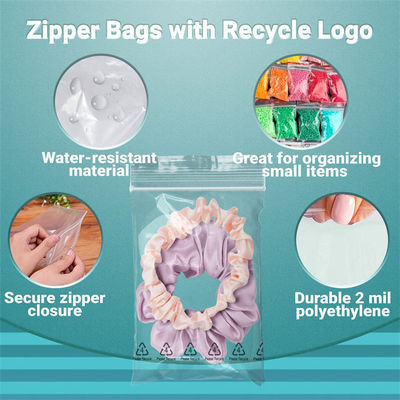 Sicherer Reißverschluss Custom Logo Druck Polybags für Erstickungswarnung und Sicherheit