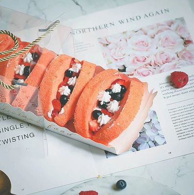 Akzeptables Kundenlogo Custom Print Gebäckskiste für Donut Sushi Kuchen Würzige Soße