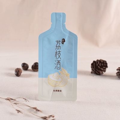 Freie Gestaltung Drei Seiten Versiegelung Saft Aluminiumfolie Verpackungstüte für Flüssigkeit Custom Order