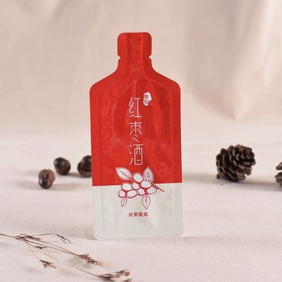 Freie Gestaltung Drei Seiten Versiegelung Saft Aluminiumfolie Verpackungstüte für Flüssigkeit Custom Order