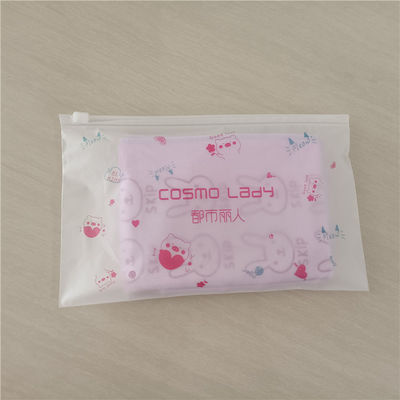 Custom Logo Kleidung Verpackung Reißverschluss Tasche für wiederverwendbare Frosted Kleidung Kunststoff
