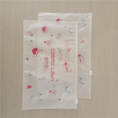 Custom Logo Kleidung Verpackung Reißverschluss Tasche für wiederverwendbare Frosted Kleidung Kunststoff