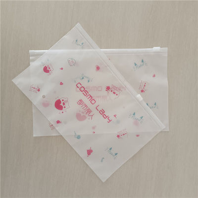 Custom Logo Kleidung Verpackung Reißverschluss Tasche für wiederverwendbare Frosted Kleidung Kunststoff