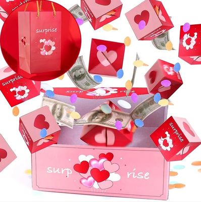 Elegante Papierverpackungskisten Custom Boutique Weihnachtsgeschenke Scrapbook Überraschung Bombe