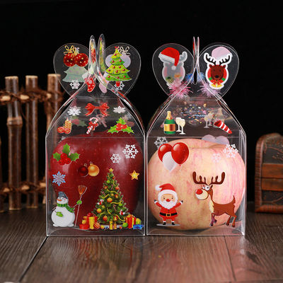 Durchsichtige PET-Faltbare Süßigkeiten Apfelkisten für die individuelle Geschenkverpackung Weihnachten