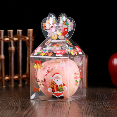 Durchsichtige PET-Faltbare Süßigkeiten Apfelkisten für die individuelle Geschenkverpackung Weihnachten