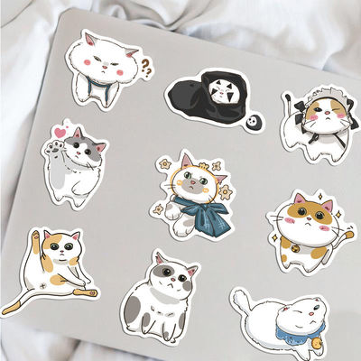 Kraftpapier-Etiketten Danke Aufkleber Süße Katzen-Cartoon-Design für dekorative Aufkleber