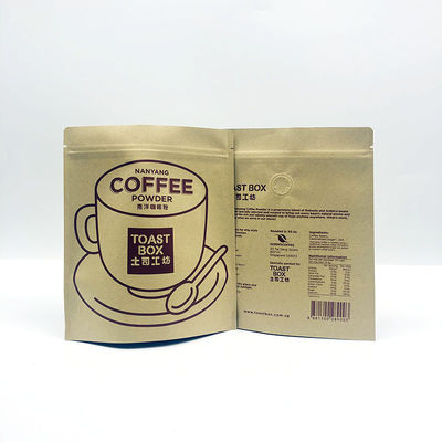 Selbstständige Tasche Kraftpapier Tee Kaffeehaus Spezialität Reißverschluss Getrocknete Früchte Lebensmittelverpackung