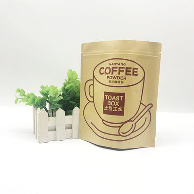 Selbstständige Tasche Kraftpapier Tee Kaffeehaus Spezialität Reißverschluss Getrocknete Früchte Lebensmittelverpackung
