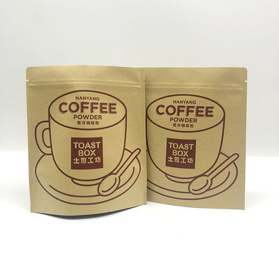 Selbstständige Tasche Kraftpapier Tee Kaffeehaus Spezialität Reißverschluss Getrocknete Früchte Lebensmittelverpackung