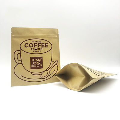Selbstständige Tasche Kraftpapier Tee Kaffeehaus Spezialität Reißverschluss Getrocknete Früchte Lebensmittelverpackung