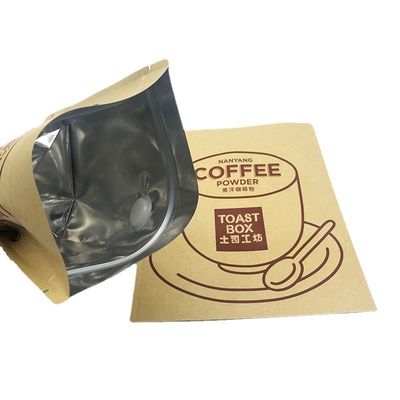 Selbstständige Tasche Kraftpapier Tee Kaffeehaus Spezialität Reißverschluss Getrocknete Früchte Lebensmittelverpackung