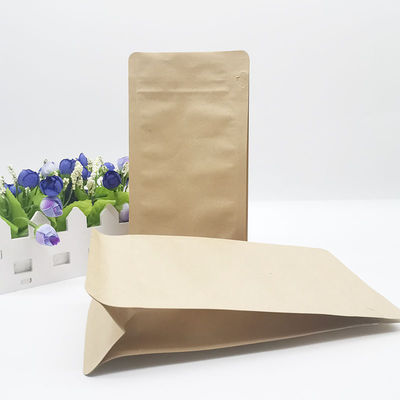 Selbstständige Tasche Kraftpapier Tee Kaffeehaus Spezialität Reißverschluss Getrocknete Früchte Lebensmittelverpackung