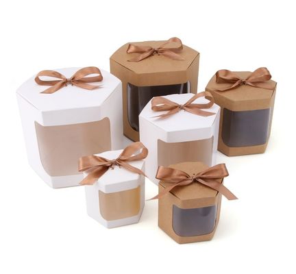 Elegante persönliche weiße Quadrat 4 6 8 10 12 14 Zoll Fenster Brot Hochzeit Geburtstag Brot Kuchen Boxen