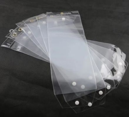Transparente PVC-Tasche für Haarverlängerungen Kunststoffverpackung mit Logo für Kosmetik