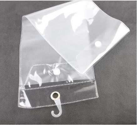 Transparente PVC-Tasche für Haarverlängerungen Kunststoffverpackung mit Logo für Kosmetik