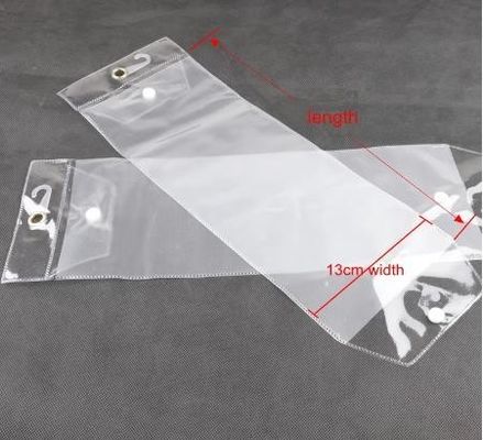 Transparente PVC-Tasche für Haarverlängerungen Kunststoffverpackung mit Logo für Kosmetik