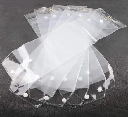 Transparente PVC-Tasche für Haarverlängerungen Kunststoffverpackung mit Logo für Kosmetik