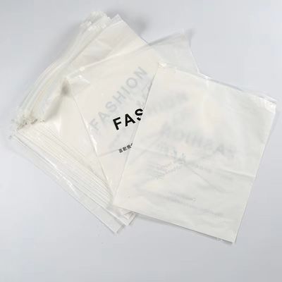 Gravure Printed PE Weißboden Transparent Komposit Schiebefeste Plastiktüte mit Reißverschluss