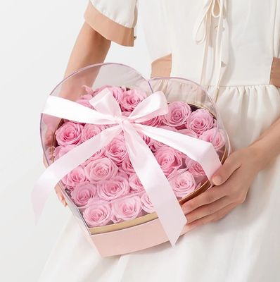 Valentinstagsgeschneiderte Rosenschachtel mit Logo und Banddruck in verschiedenen Formen
