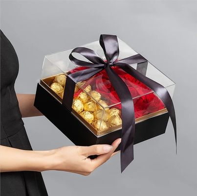 Valentinstagsgeschneiderte Rosenschachtel mit Logo und Banddruck in verschiedenen Formen