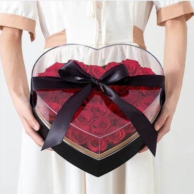 Valentinstagsgeschneiderte Rosenschachtel mit Logo und Banddruck in verschiedenen Formen