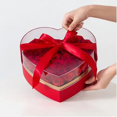 Valentinstags- und Muttertagsgeschenk Custom-Herz-förmige Blumenbox mit starren Kisten