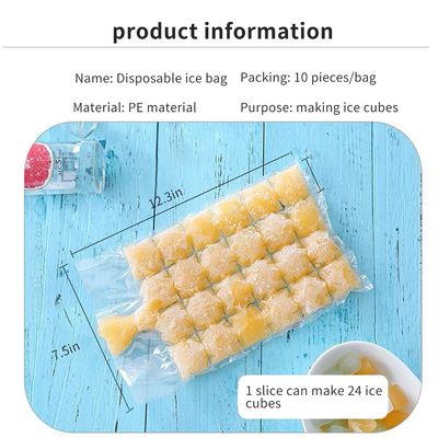 PE-Material Struktur Transparente Einweg-Eiswürfel Kunststoffverpackung
