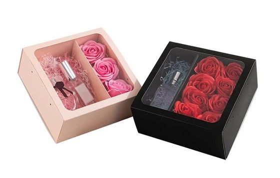 Elegante Papierverpackungskisten für Quadrat Blumenstrauß Geschenk Elegant