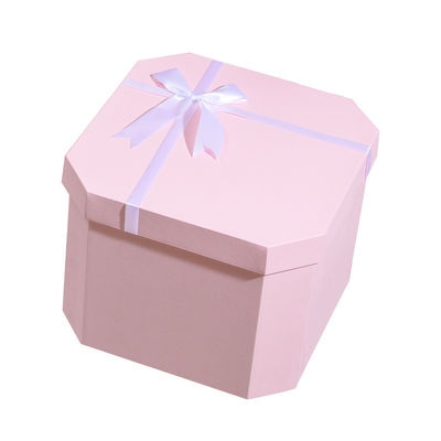 Quadratische Neuheit Band Geburtstagsgeschenkbox Verpackungskiste Papier Geschenk für benutzerdefinierte Logo Größe