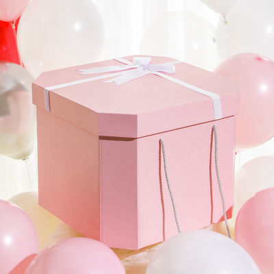 Quadratische Neuheit Band Geburtstagsgeschenkbox Verpackungskiste Papier Geschenk für benutzerdefinierte Logo Größe