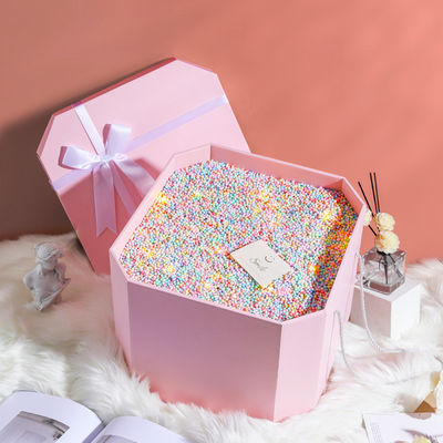 Quadratische Neuheit Band Geburtstagsgeschenkbox Verpackungskiste Papier Geschenk für benutzerdefinierte Logo Größe
