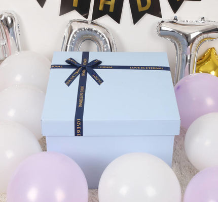 Anpassen Ende Boutique Luxus Papier Geschenkbox mit Banddeckel für Geburtstag Weihnachten