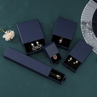 Custom Logo Größe Luxus Schiebebox mit Band Schnur Schmuck Geschenkbox Set Schublade