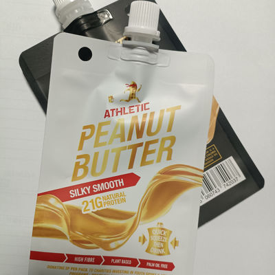 0.15MM Dicke Braun Mylar 90g Aluminiumfolie Ausgussbeutel für Fruchtpuree Verpackung