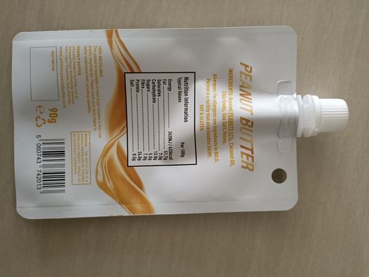 0.15MM Dicke Braun Mylar 90g Aluminiumfolie Ausgussbeutel für Fruchtpuree Verpackung