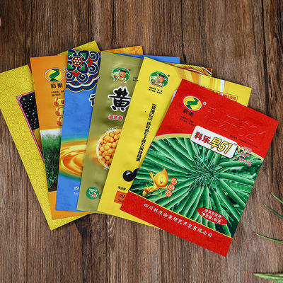 25g 50g kundenspezifische Plastiktüte mit Logo-Druck Kleine Aluminiumtüte Tomatensamen Verpackung