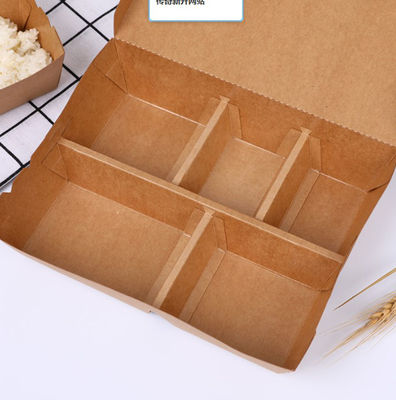 Handwerkspapier gedruckte Behälter-Tray für Sushi-Lebensmittel schlanke japanische Verpackung mitzunehmen Einweg