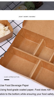 Handwerkspapier gedruckte Behälter-Tray für Sushi-Lebensmittel schlanke japanische Verpackung mitzunehmen Einweg