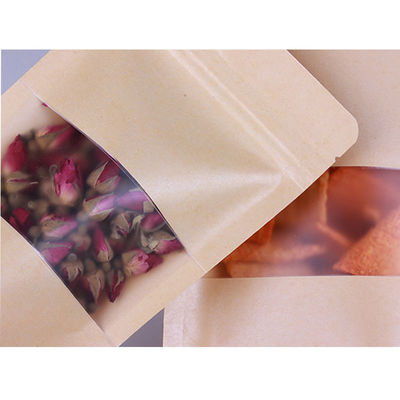 Leckdichte und feuchtigkeitsdichte Kraftpapier-Fenstertüte für Lebensmittelverpackungen