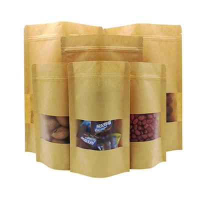 Leckdichte und feuchtigkeitsdichte Kraftpapier-Fenstertüte für Lebensmittelverpackungen