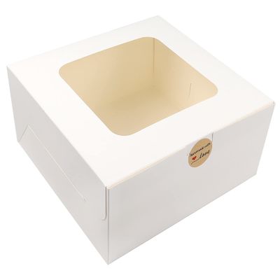 Bestellung auf Wunsch akzeptiert 12 x 12 x 6 Zoll Quadratkarton Kuchenkasten mit Fenster