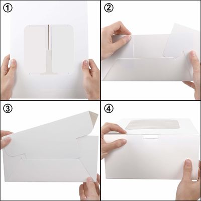 Bestellung auf Wunsch akzeptiert 12 x 12 x 6 Zoll Quadratkarton Kuchenkasten mit Fenster