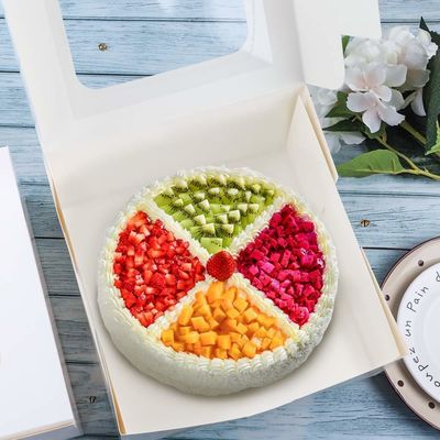 Bestellung auf Wunsch akzeptiert 12 x 12 x 6 Zoll Quadratkarton Kuchenkasten mit Fenster