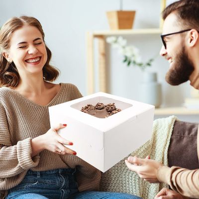 Bestellung auf Wunsch akzeptiert 12 x 12 x 6 Zoll Quadratkarton Kuchenkasten mit Fenster